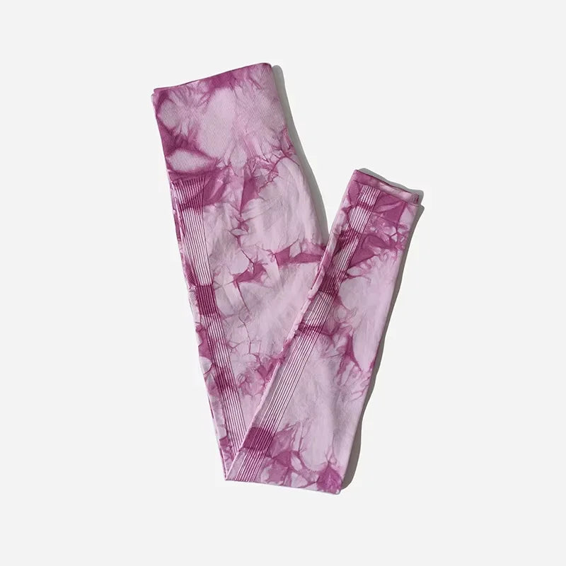 Tie Dye Seamless Leggings For Women High Waist