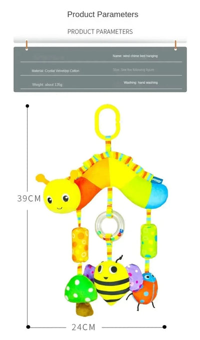 Baby Toys for 0 3 6 12 Months Rainbow Activity Plush Animal Stroller Hanging Toy for Baby Car Seat Crib Travel Sensory Baby Toys