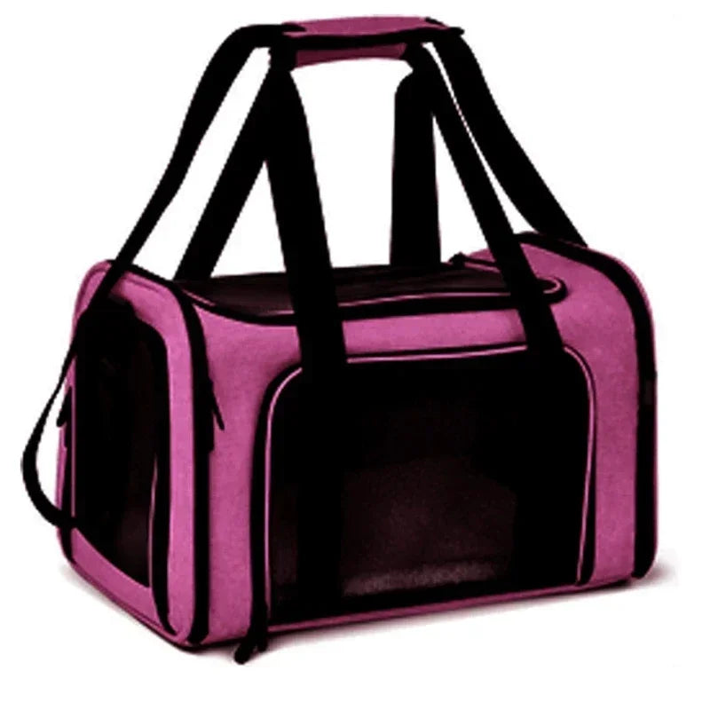 Portable Dog Cat Carrier Bag Soft Side Backpack Pet Carriers Dog Travel Bags Airline Approved Transport  Outgoing Pets Handbag