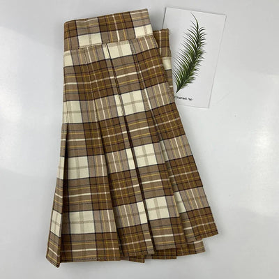 Skirts Summer A-line School Clothes For Women Y2k Skirt With Shorts Plaid Pleated High Waisted Ropa Dama Korean Style Skort
