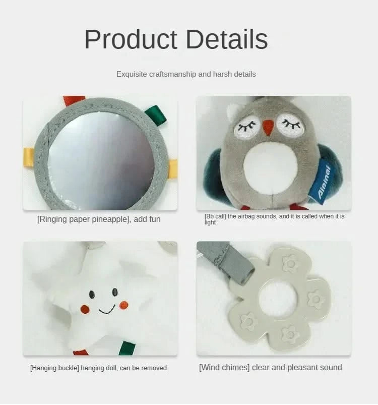 Baby Toys for 0 3 6 12 Months Rainbow Activity Plush Animal Stroller Hanging Toy for Baby Car Seat Crib Travel Sensory Baby Toys