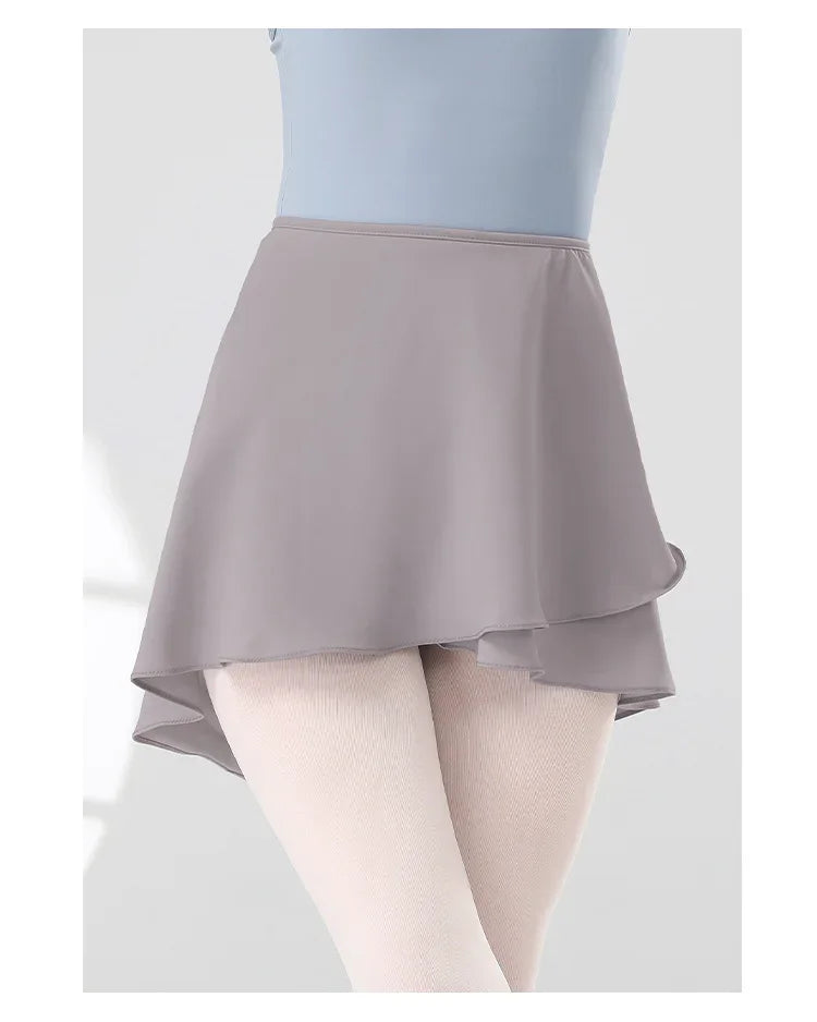 Women Girls Ballet Skirts Dance Short Skirts High Elastic Skirt Ballerina Adult  Ballet Dancing Dress lace Up Chiffon Skirt