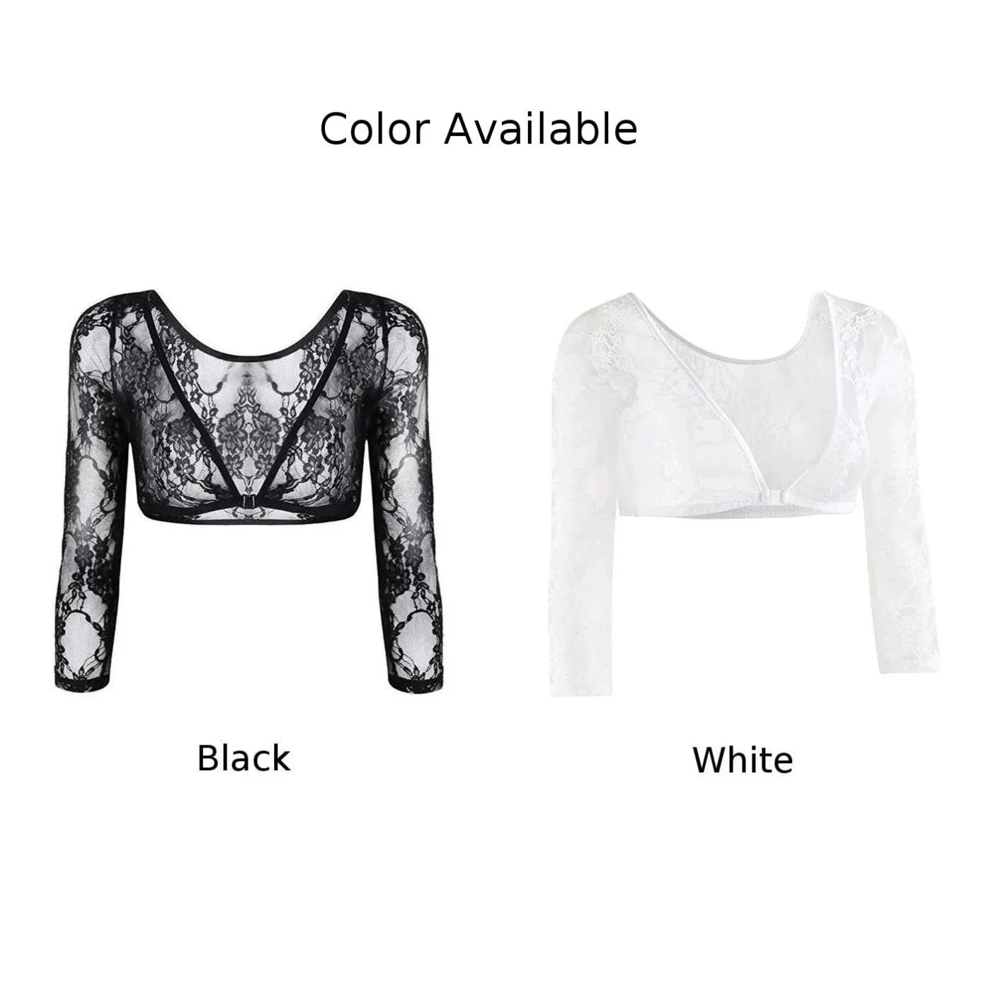 Women's Mesh Lace See Through Crop Tops