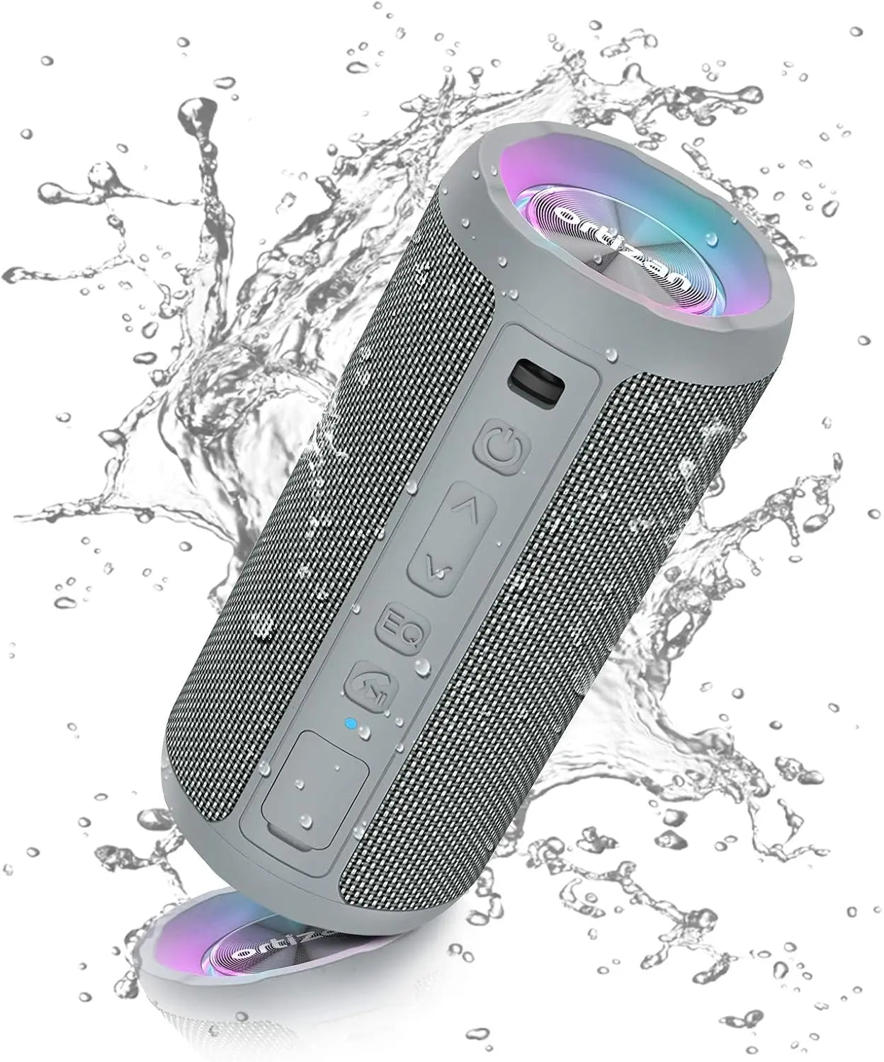 Ortizan Portable Party Speaker with Beat-Synced RGB Light, Powerful Sound and Deep Bass,TWS Stereo Pairing,IPX7 Waterproof