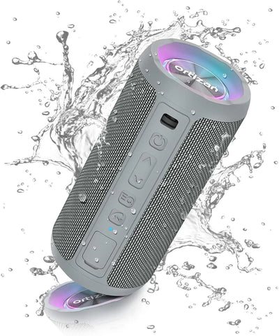 Ortizan Portable Party Speaker with Beat-Synced RGB Light, Powerful Sound and Deep Bass,TWS Stereo Pairing,IPX7 Waterproof