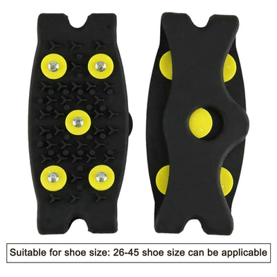 10/5 Teeth Outdoor Snow Mountaineering Cleats Anti-Slip Bundled Crampons Unisex Snow Claw Shoe Covers Walking Hiking Accessories