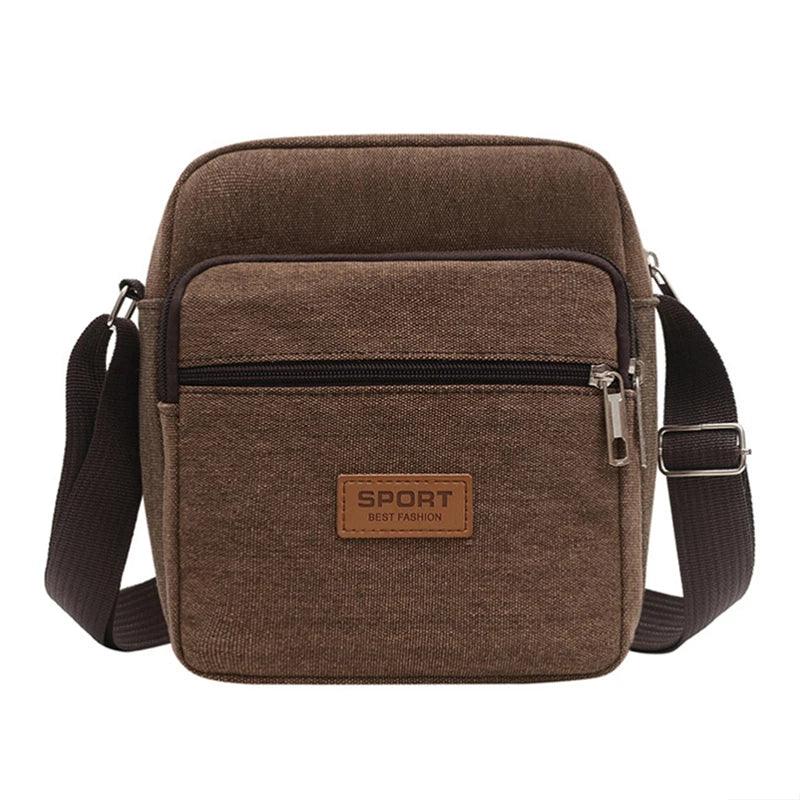 Men's Fashion Canvas Small Bag Casual Men Mini Handbags Male Crossbody Shoulder Messenger Bags For Men Business Sidebag