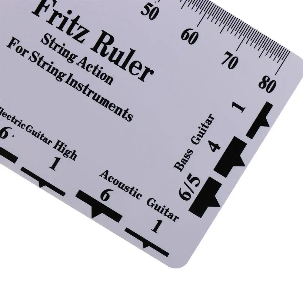 Guitar Strings String Pitch Ruler Measurement Rulers Card Guitar Ruler Compact Instruments Action Gauge Ruler Ukulele Bass