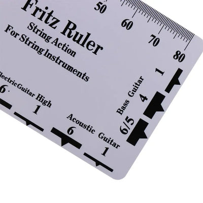Guitar Strings String Pitch Ruler Measurement Rulers Card Guitar Ruler Compact Instruments Action Gauge Ruler Ukulele Bass
