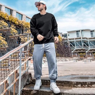 Oversized Tops Men Plus Size Autumn Pullovers Sweatshirts 6XL 7XL 110-180kg Man Round Neck Long Sleeve Printed Big Size Clothing