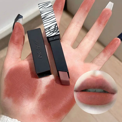 Matte Lipstick Nude Smoked Rose Lip Colour Velvety Lip Tint Solid LipGloss Waterproof Makeup Long Lasting Cosmetic