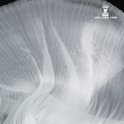 Bright Wrinkled Texture Organza Fabric for Wedding Decoration Background Yarn Floral Design Plastic Fabrics Cloth Diy Sewing