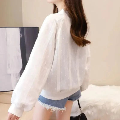 Bomber Jacket for Women Loose Short New in Baseball Aviator Coat