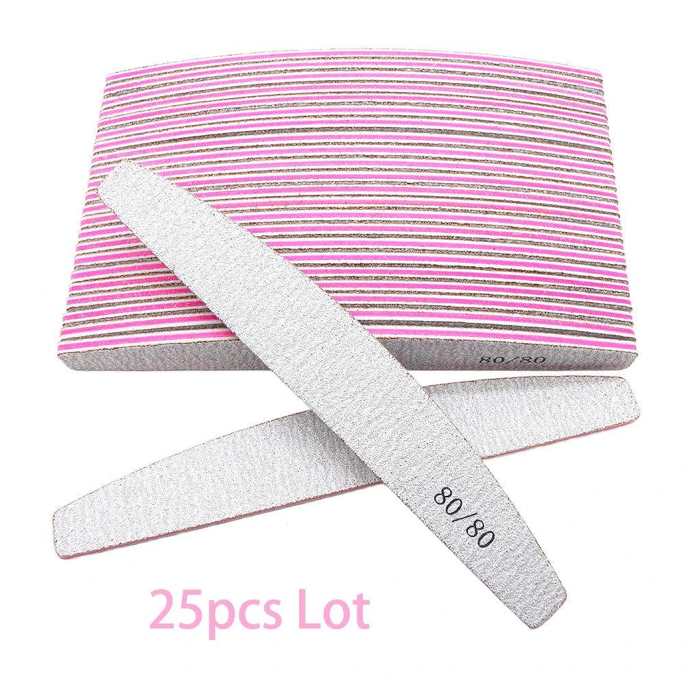 Nail File 80 to 240 Professional Tools Emery for Manicure Lime 240 Sandpaper Gel Polishing Files for Nails Buffers Set Polisher