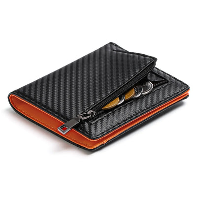 Slim Wallets for Men - Leather Money Clip Mens Wallet - RFID Blocking Front Pocket Bifold Wallet - Minimalist Credit Card Holder