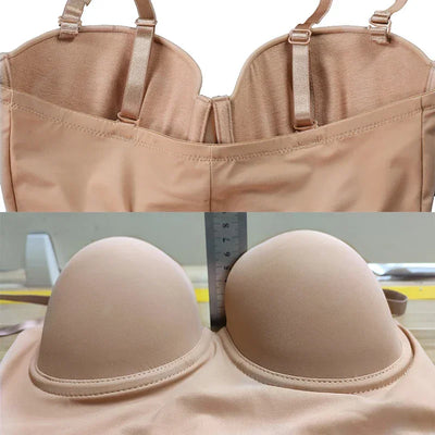 Shapewear Women Sexy Dress Control Slips Dress With Bra Push Up Slimming Sheath Underwear Body Shaper Waist Trainer Corset