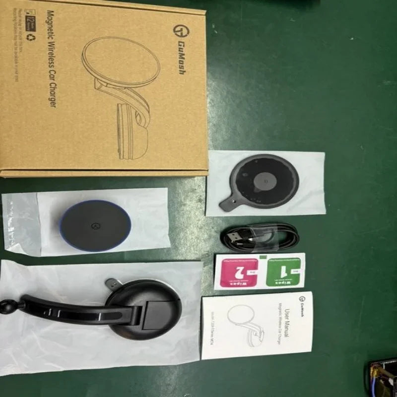 for MagSafe Car Mount Charger with Dash Vent Windshield Mounts, Strong Magnetic Phone Holder for iPhone 16, 15, 14, 13, 12 Pro M