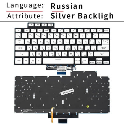 US Russian Backlit Keyboard For ASUS Zephyrus ROG M16 GU603 GU603H GU603ZX GU603ZU GU603ZW RGB Colorful Gaming Laptop Keyboards