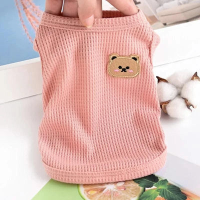 Summer Dog Clothes for Small Dogs Pet Dog Cooling Vest Puppy Clothing Solid T-Shirt Waffler Pet Apparel Chihuahua Dog Costume