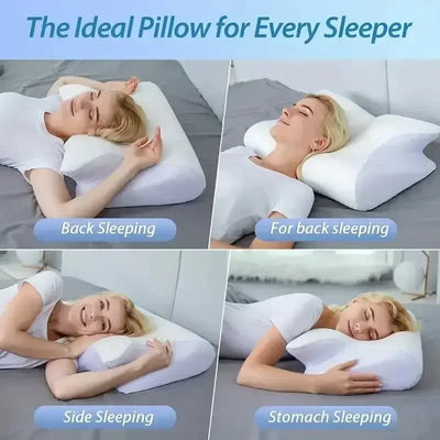 Butterfly Shaped Memory Foam Pillow Relaxing Cervical Slow Rebound Neck Contour Orthopedic Pillow Pain Relief Sleeping Pillows
