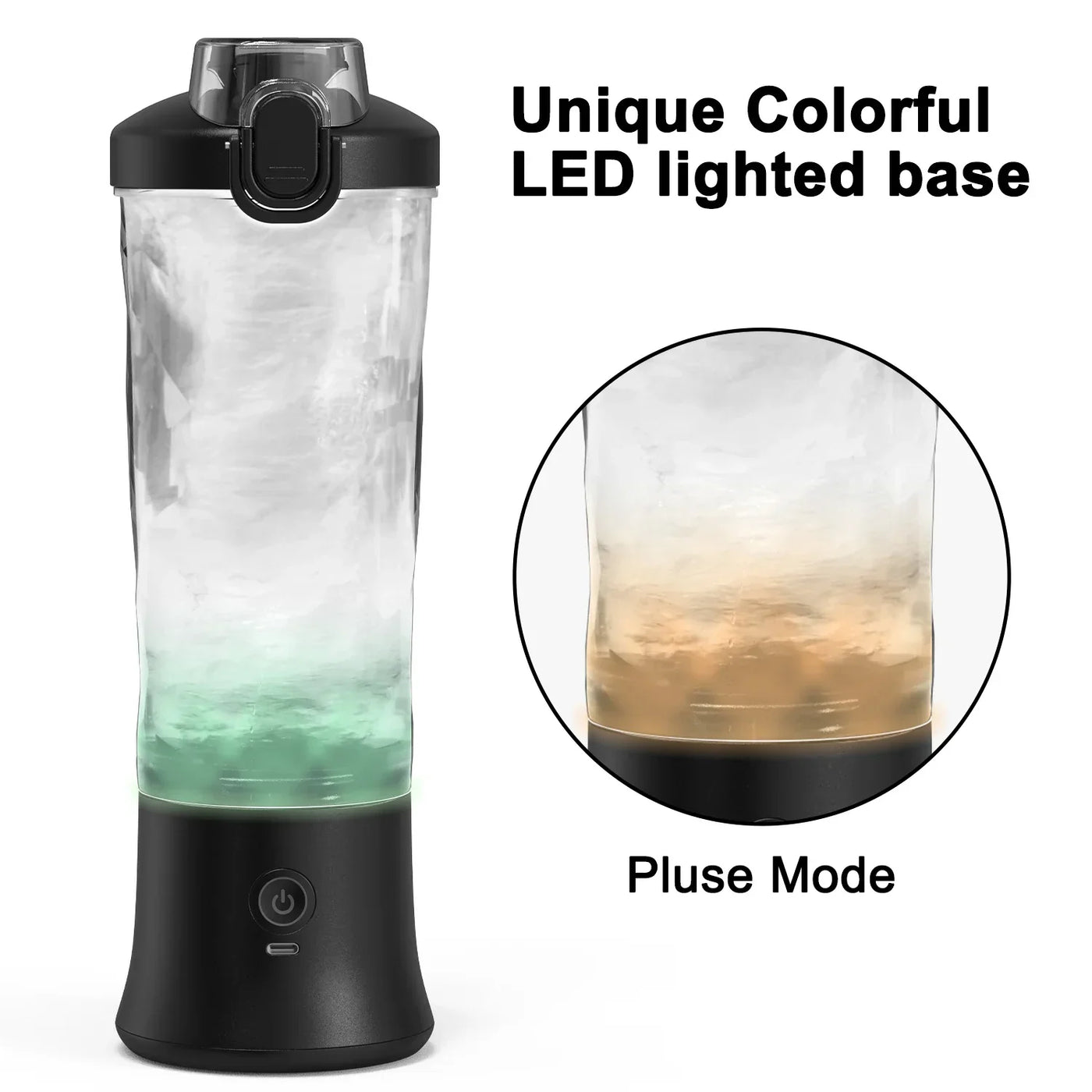 Portable Blender, Cordless, 18oz. Vessel, Personal Blender-for Shakes & Smoothies, BPA Free, Leakproof-Lid  USB-C Rechargeable