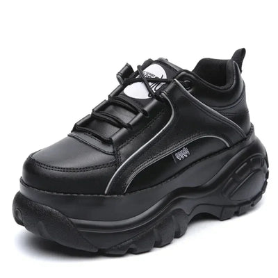 2025 Designer Women Platform Casual Buffalo Sneakers Low-top Light 6cm Sole Breathable Shoes Outdoor White Tennis Lace-up - Elanique