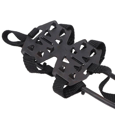 1 Pair M L Crampons Shoes Cover 24 Teeth Anti-Slip Ice Grips Gripper Shoes Boot Hiking Ice Climbing Shoe Spikes Climbing Chain