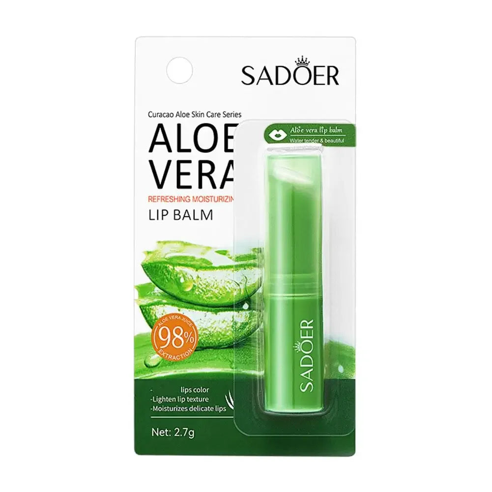 Refreshing hydrating repair lipstick Aloe Vera Vitamin essence Double Protection Moisturizing Water Lip Balm beauty skincare