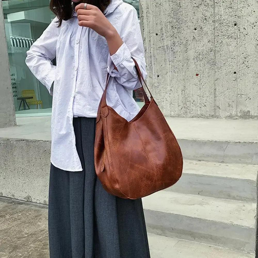 Women’s handbags vintage luxury leather shoulder bag designers large modern fashion brand female