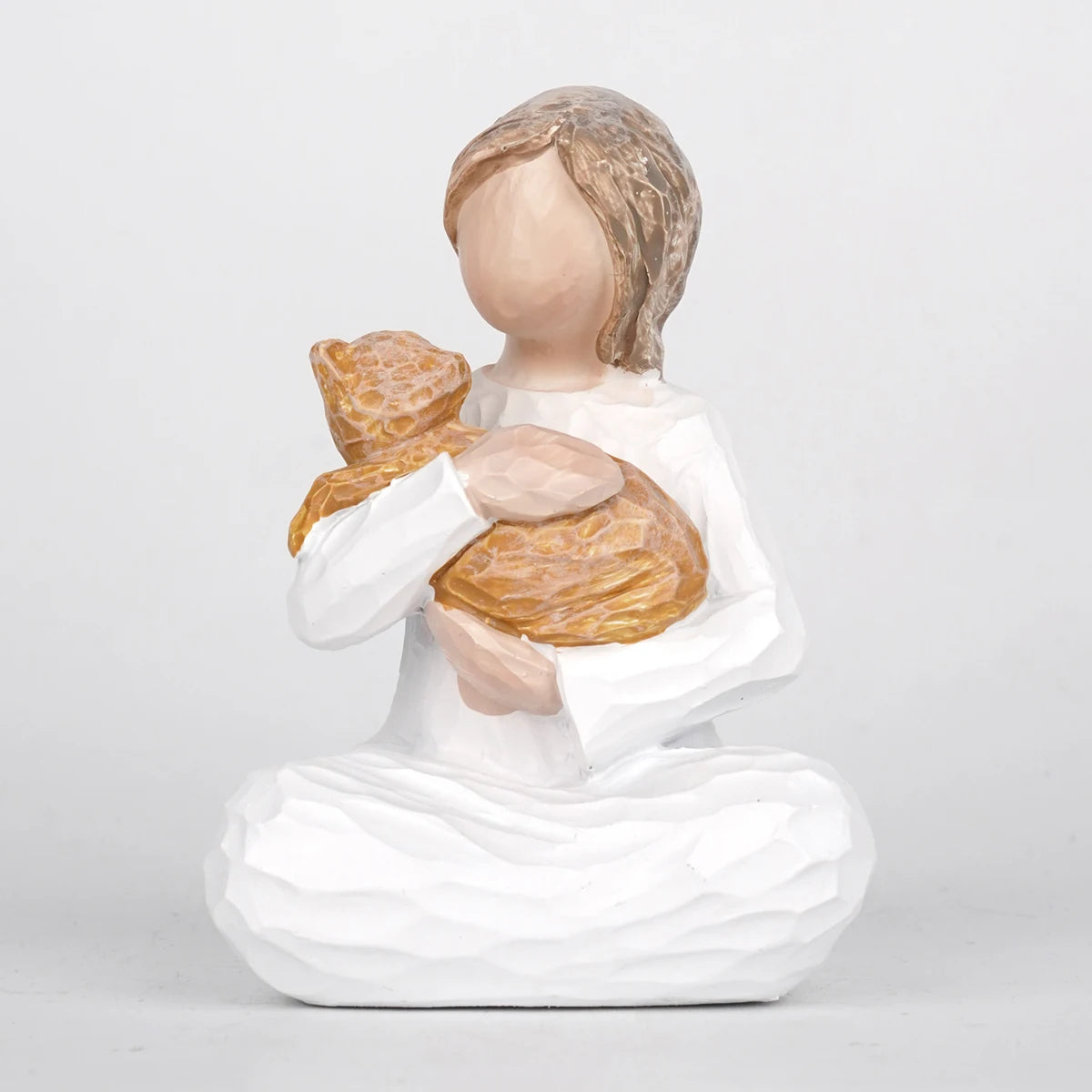 Thanksgiving Day Girl And Cat Theme Decorations Family Gift Sculptures Creative Home Decorations And Artistic Gifts