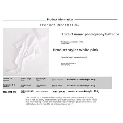 Newborn Photography Bathrobe Baby Bathing Pajamas Photo Studio Photography Clothing Baby Thickened Coral Velvet Bathrobe Pajamas