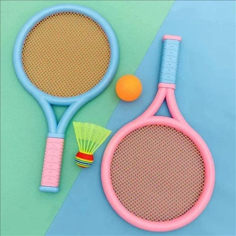 Children's badminton tennis racket exercise reaction ability beginners family outdoor beach tennis kindergarten baby parent-chil