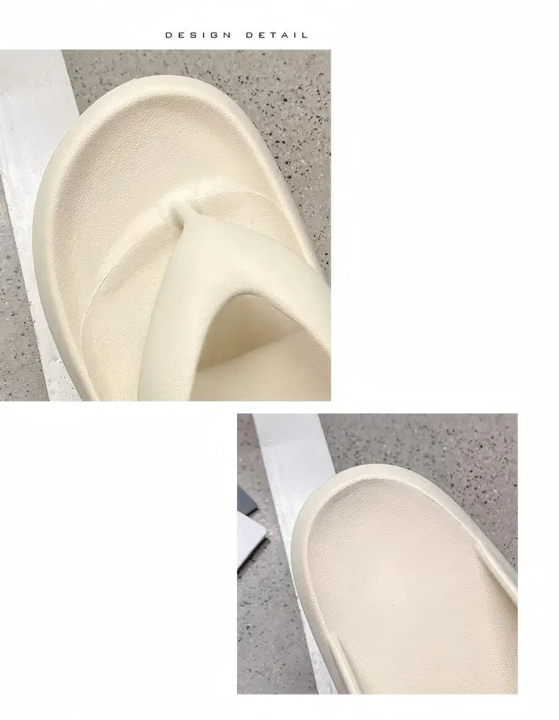 Women's Classy Flip-Flops for Women, Summer Flip-Flops for Beach Couples, New Thick-Soled Outer Wear Sandals for Men, Bathroom Bathing Non-Slip Slippers