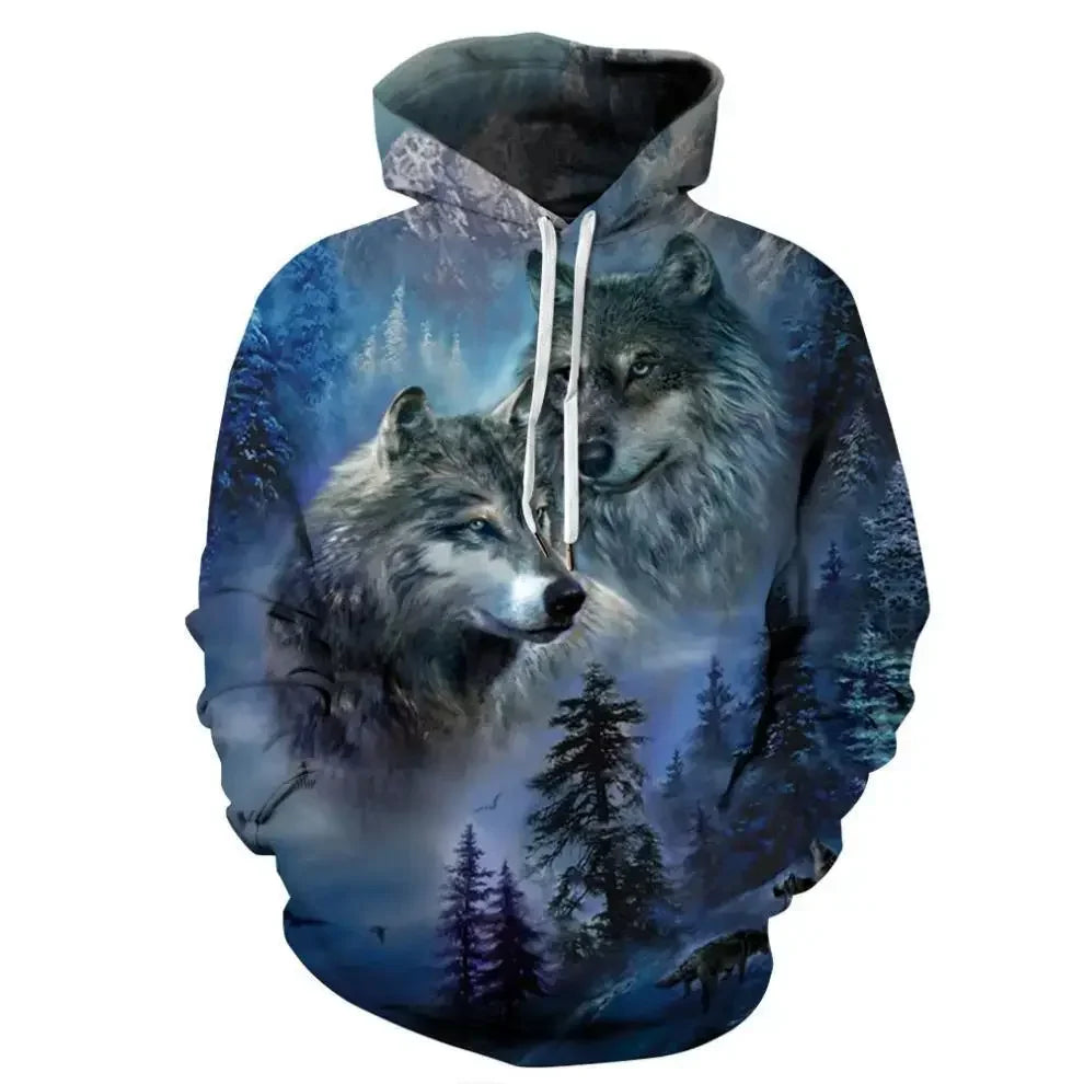 New 3D Printing The Wolf Fashion Men Women Tracksuits Crewneck  Hoodies Plus Size S-7XL Harajuku Four Seasons Casual