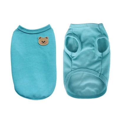 Summer Dog Clothes for Small Dogs Pet Dog Cooling Vest Puppy Clothing Solid T-Shirt Waffler Pet Apparel Chihuahua Dog Costume