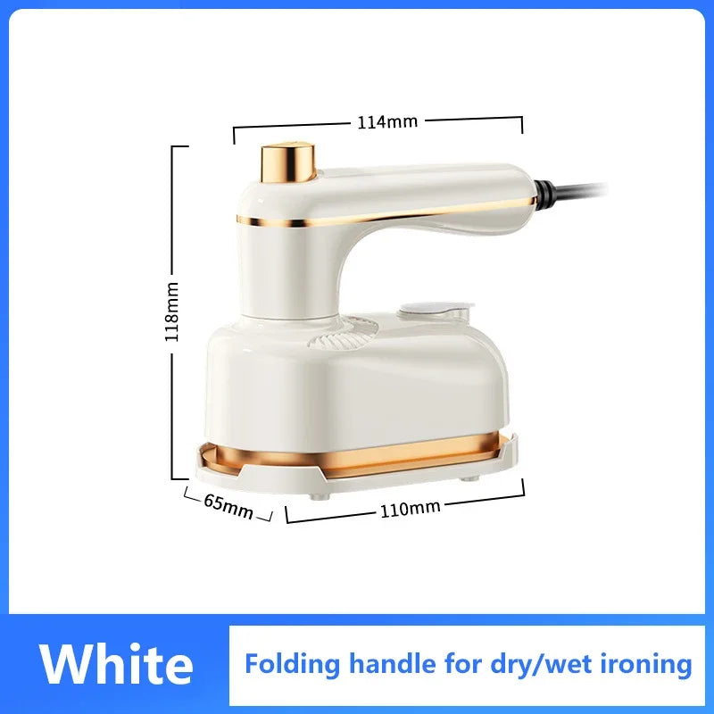 Foldable Handheld Garment Steamer Leak-Proof Dual Dry/Wet Steam 10s Fast Wrinkle Remover Travel Home Clothes Iron Large capacity