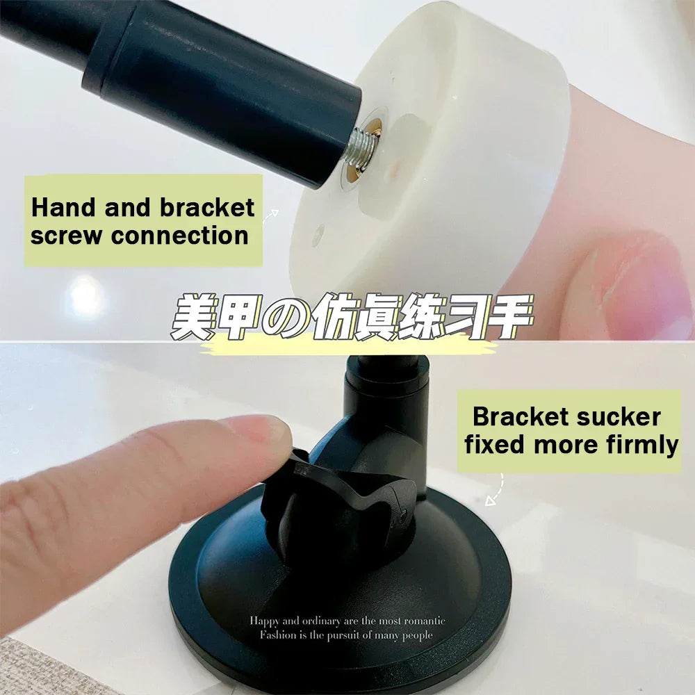 1Pcs Realistic Prosthetic Hand Jewelry Display Hand Silicone Hygiene Nail Art Practice Hand