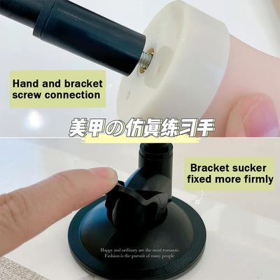 1Pcs Realistic Prosthetic Hand Jewelry Display Hand Silicone Hygiene Nail Art Practice Hand