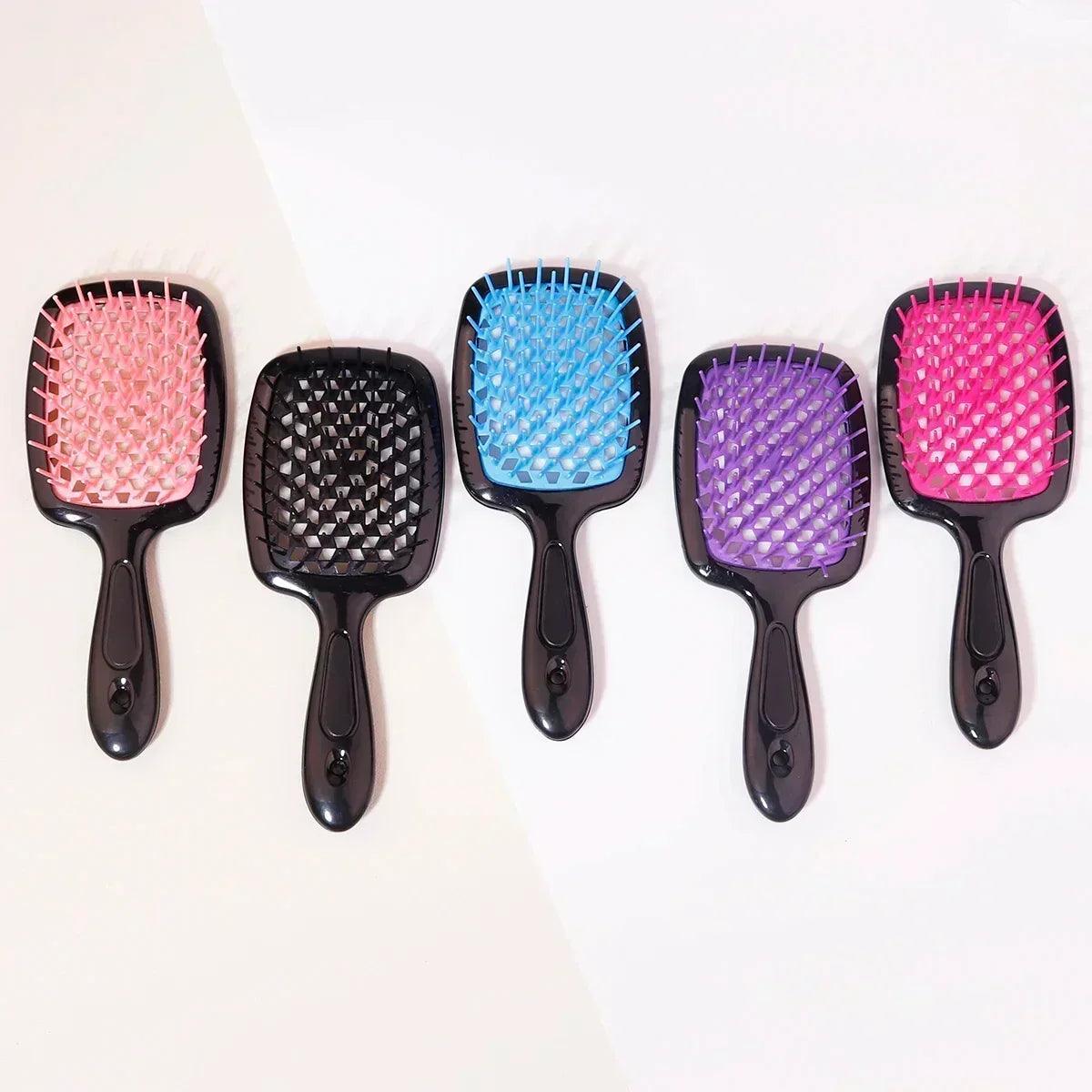 1 piece of mesh hollow massage comb straight hair styling brush drying special for real wigs