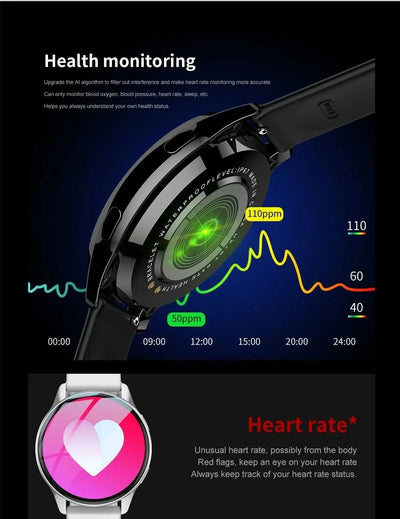 2025 Women Bluetooth Call Smart Watch HeartRate Blood Pressure Monitoring Smartwatches Waterproof Men Smartwatch For Samsung IOS