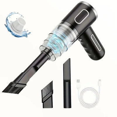 Portable Wireless Car Vacuum Cleaner with Strong Suction USB Rechargeable Mini Vacuum for Car Home Office Compact Spaces