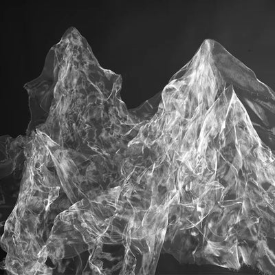 Cloud Fog Mesh Bright Organza Fabric DIY Decoration Art Background Shapeable Wire Mesh Texture Pleated Shape Shapeable Wire Mesh