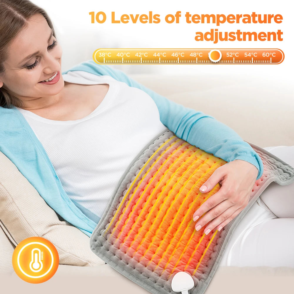 Electric Heating Pad for Back and Leg 9 Heat Levels Temperature Control Hot Compress Fast Heating Mat Pet Warming Mat Home Use