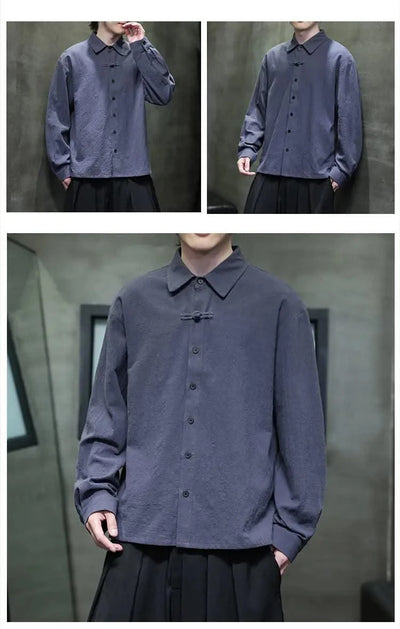 Mens Linen Shirts Casual Streetwear Long Sleeve Turn Down Collar Summer Beach Vacation Hawaiian Shirts M-5XL Plus Size Men Tops