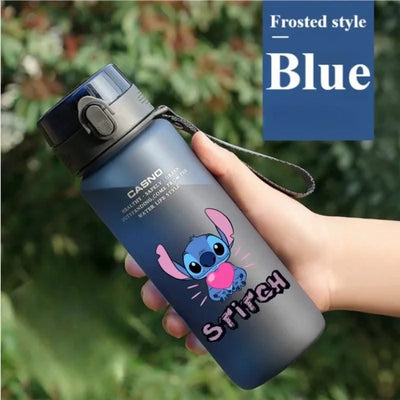 1000ML Stitch Angel Cartoon Water Cup Portable Plastic Large Capacity Cartoon Figures Clear Cup Outdoor Sports Water Chil Cift