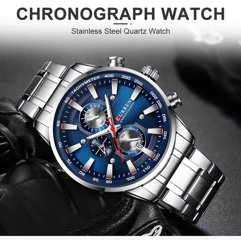 New Watches for Men Top Luxury Brand CURREN Quartz Men’s Watch Sport Waterproof Wrist Watches Chronograph Date Relogio Masculino