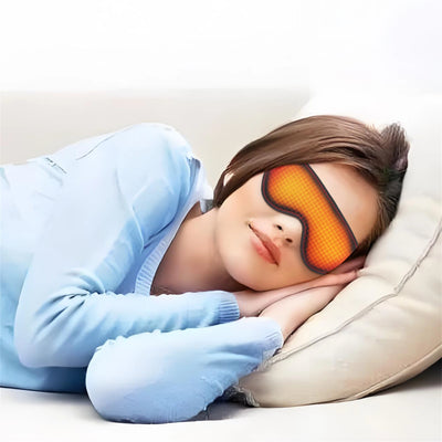 Heating Eye Mask Electric Heated Eye Wrap Hot Compress 3 Temperature Levels Warm Eye Cover for Dry Eyes Relief & Improved Sleep