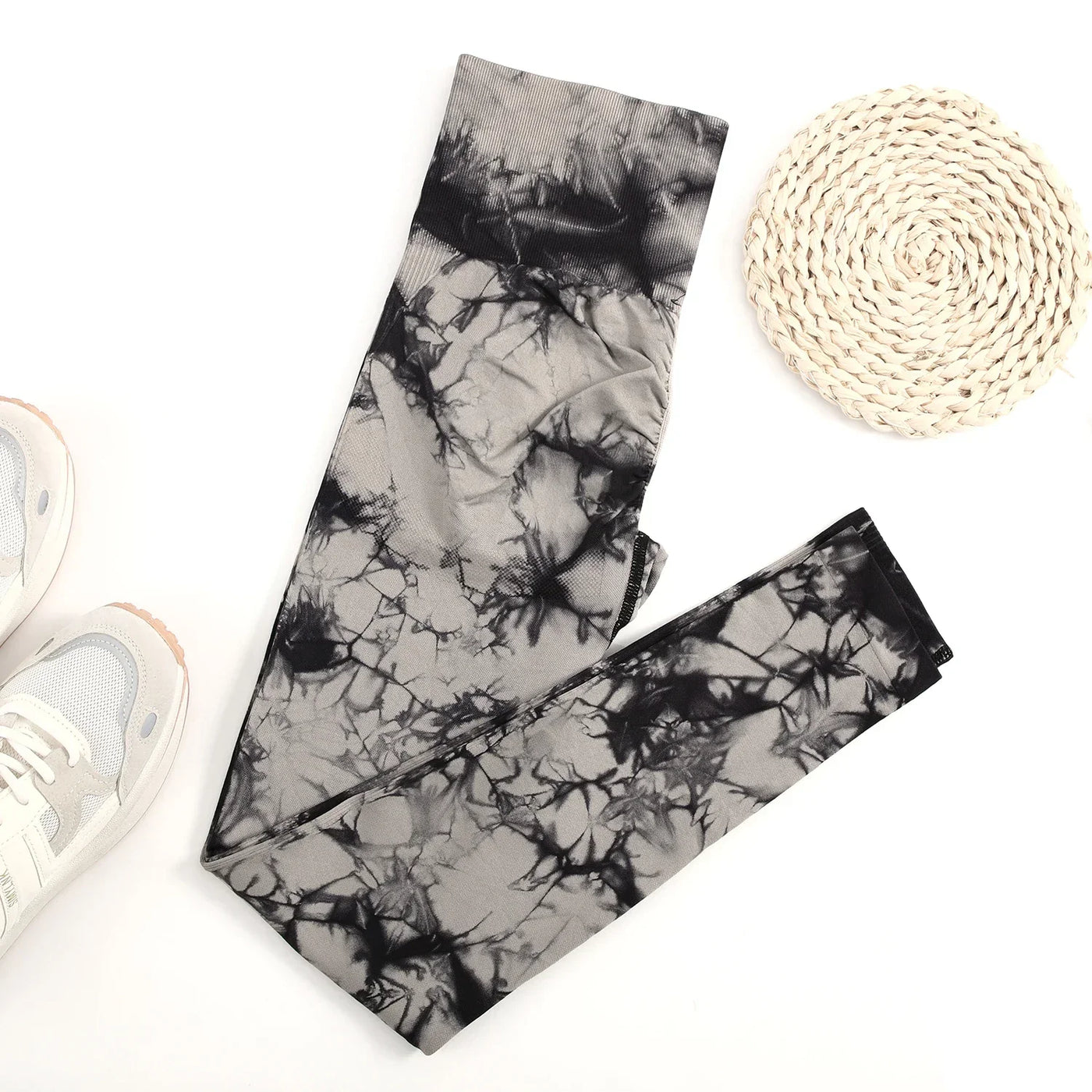 2024 New Tie Dye Gym Leggings Women Fitness Push Up Casual Sport Leggings Of Women  Running Outdoors