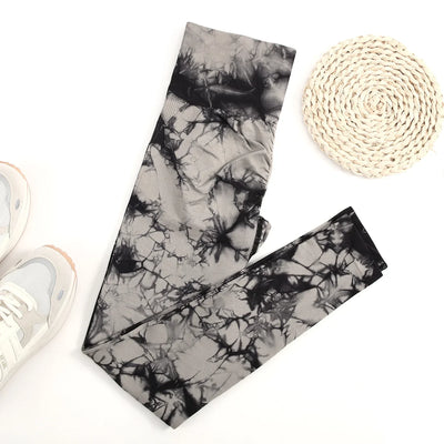 2024 New Tie Dye Gym Leggings Women Fitness Push Up Casual Sport Leggings Of Women  Running Outdoors