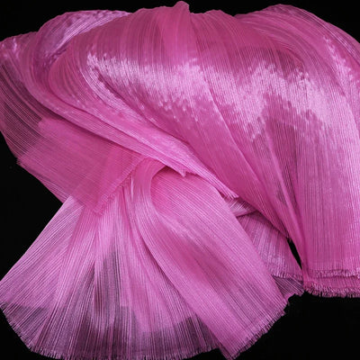 Bright Wrinkled Texture Organza Fabric for Wedding Decoration Background Yarn Floral Design Plastic Fabrics Cloth Diy Sewing